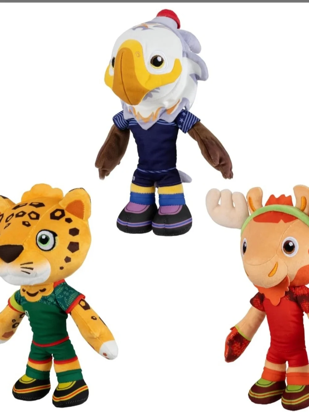 ~2026 World Cup Mascots Plush Toys Set, 8 Inch Soft Mascot Dolls, Gift for Fans